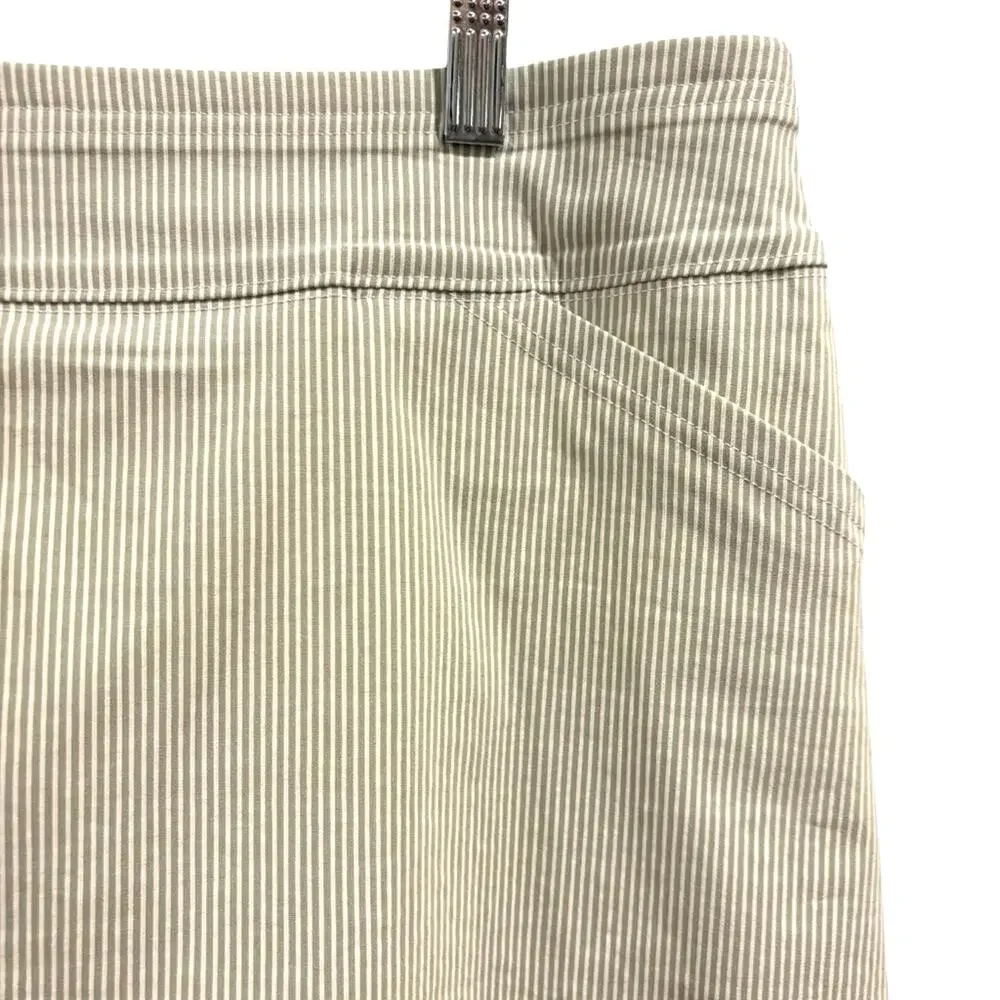 Mint Green and White Striped Skort Coastal Preppy Tennis Eclectic Plus Size XL